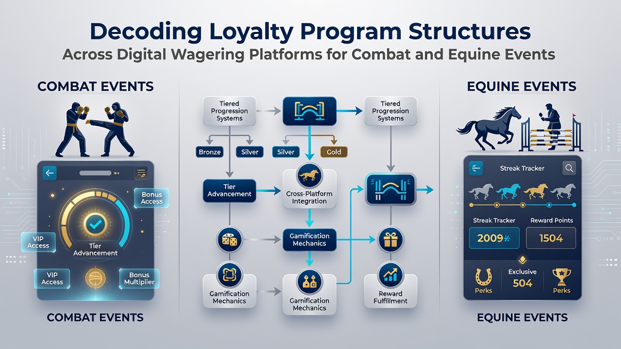 Comparison chart showing loyalty benefits for combat sports versus horse racing on wagering apps
